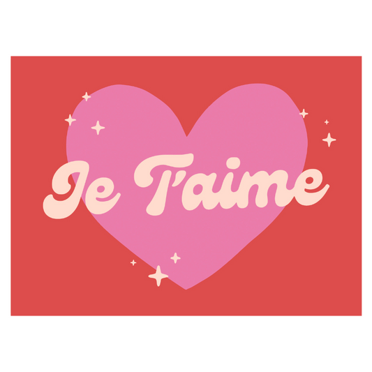 Je T'Aime Banner (Red)