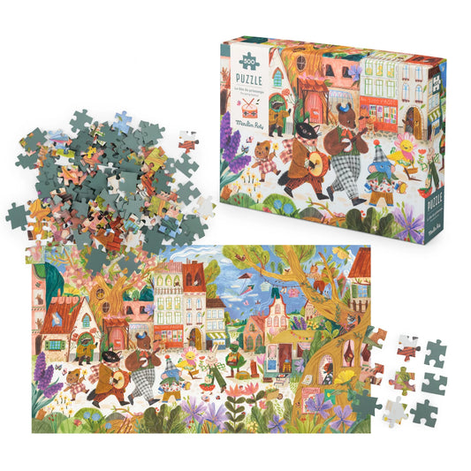 (DAMAGED BOX) Les Minouchkas - The Spring Festival Puzzle 500 pcs by Moulin Roty