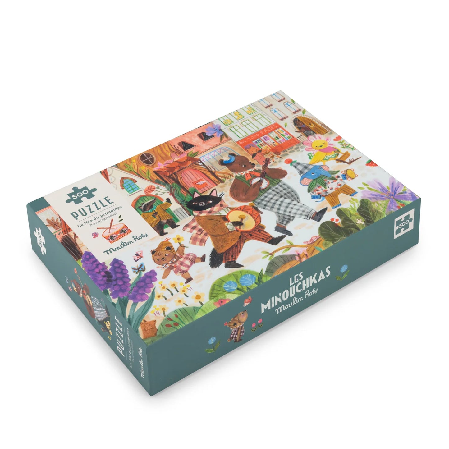 (DAMAGED BOX) Les Minouchkas - The Spring Festival Puzzle 500 pcs by Moulin Roty