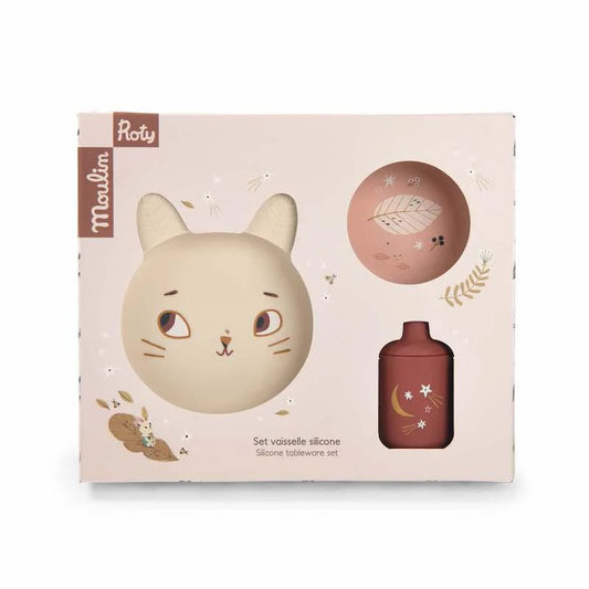 (DAMAGED BOX) Apres la Pluie - Baby Dish Set by Moulin Roty