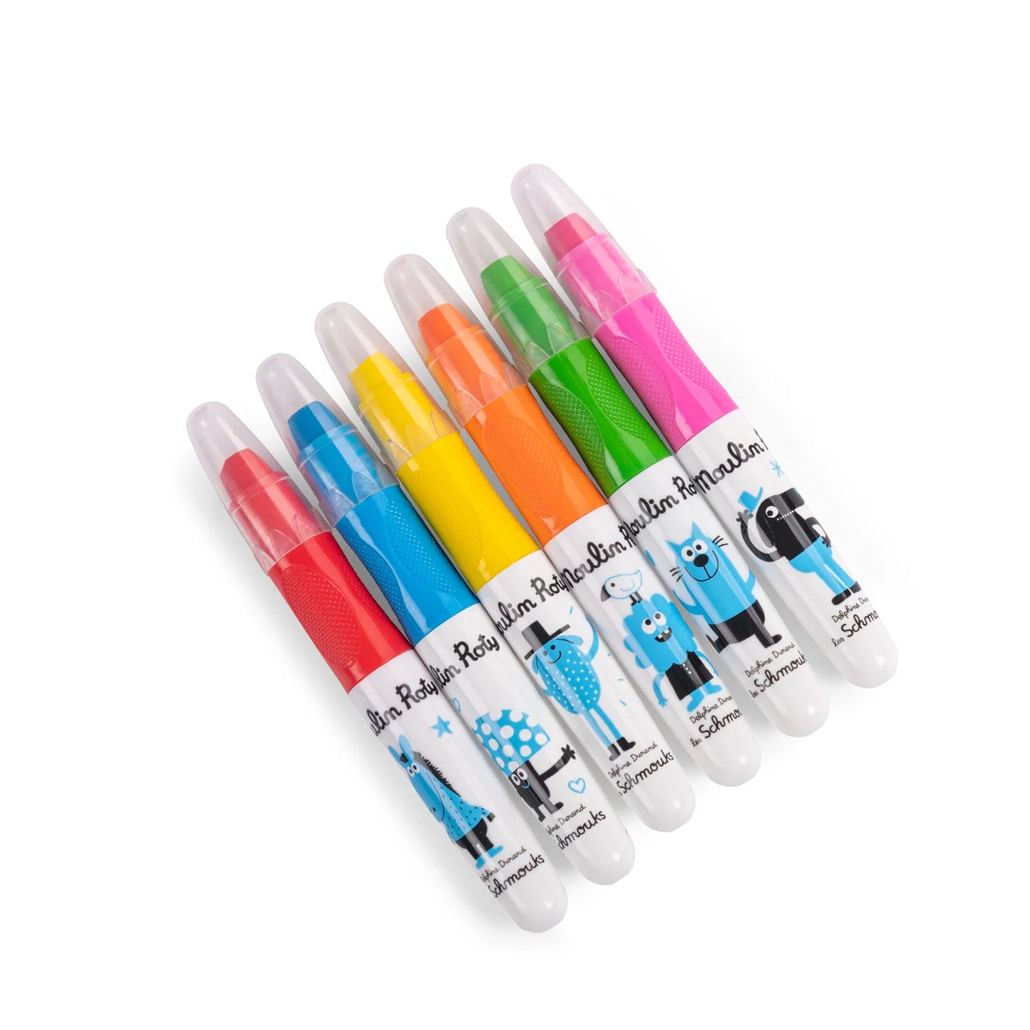 (DAMAGED BOX) Schmouks Multi-Surface Crayons (6 pc) - Moulin Roty