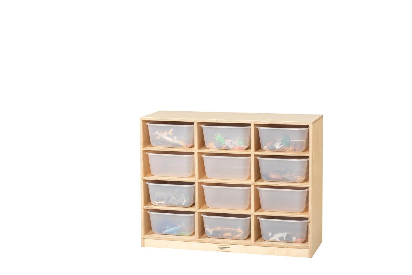 Storage Unit with Translucent Bins - Made in Canada