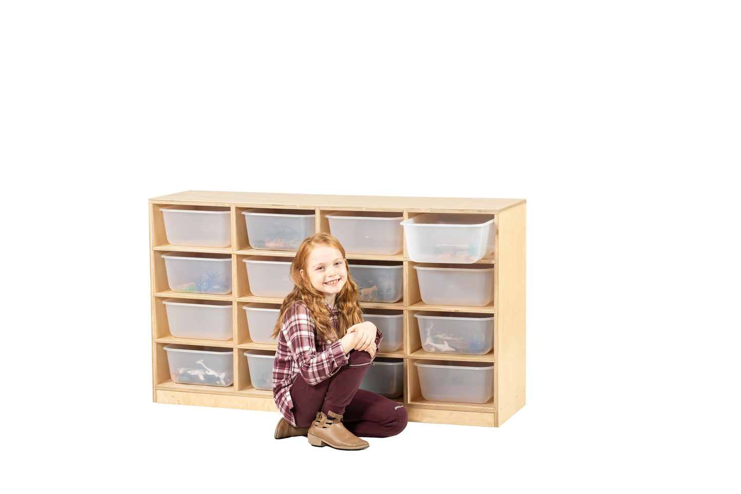 Storage Unit with Translucent Bins - Made in Canada
