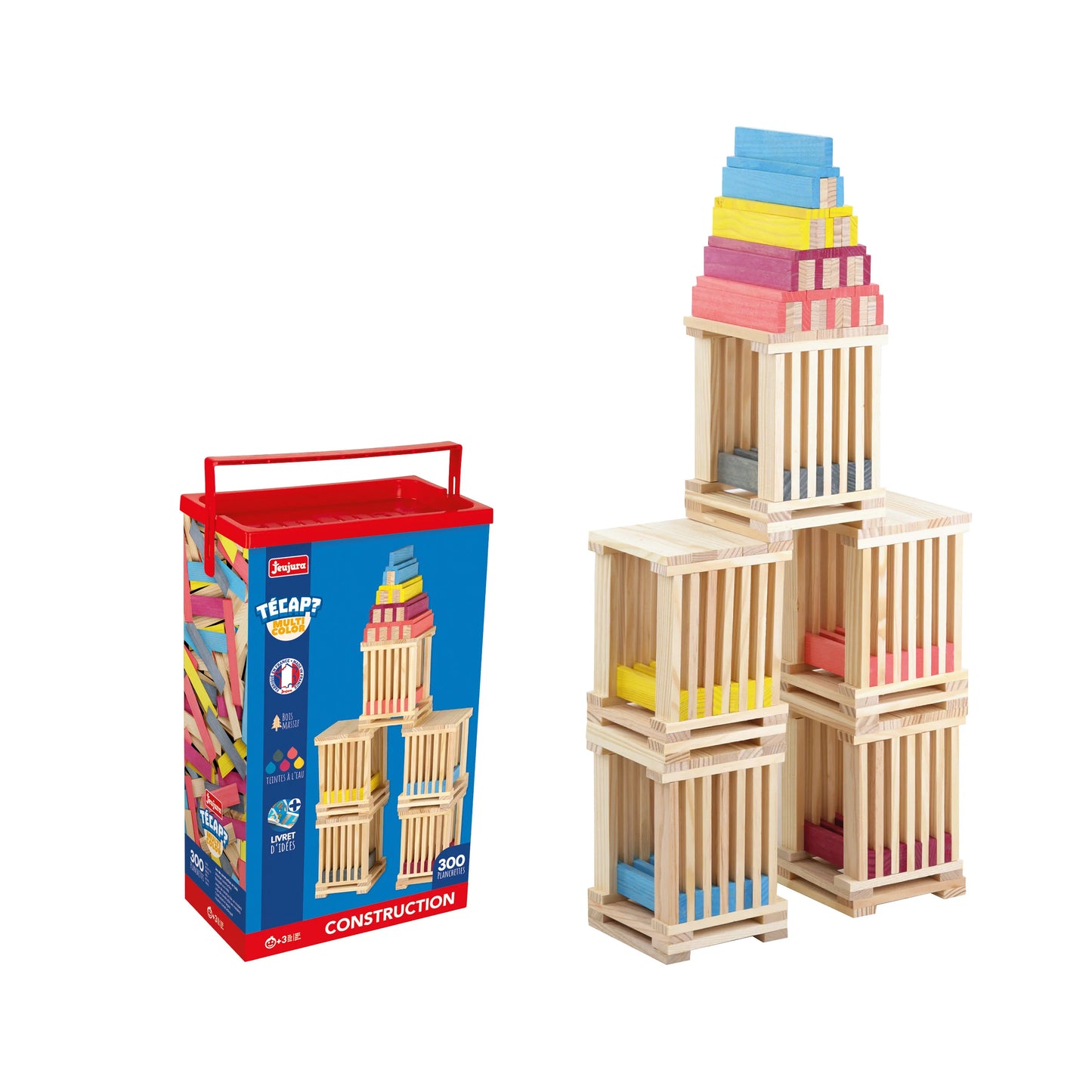 (DAMAGED BOX) TECAP 300 pc Multi-Coloured Construction Set by Jeujura