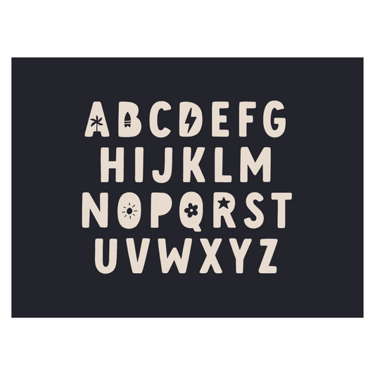 Alphabet ABC Banner (Black)