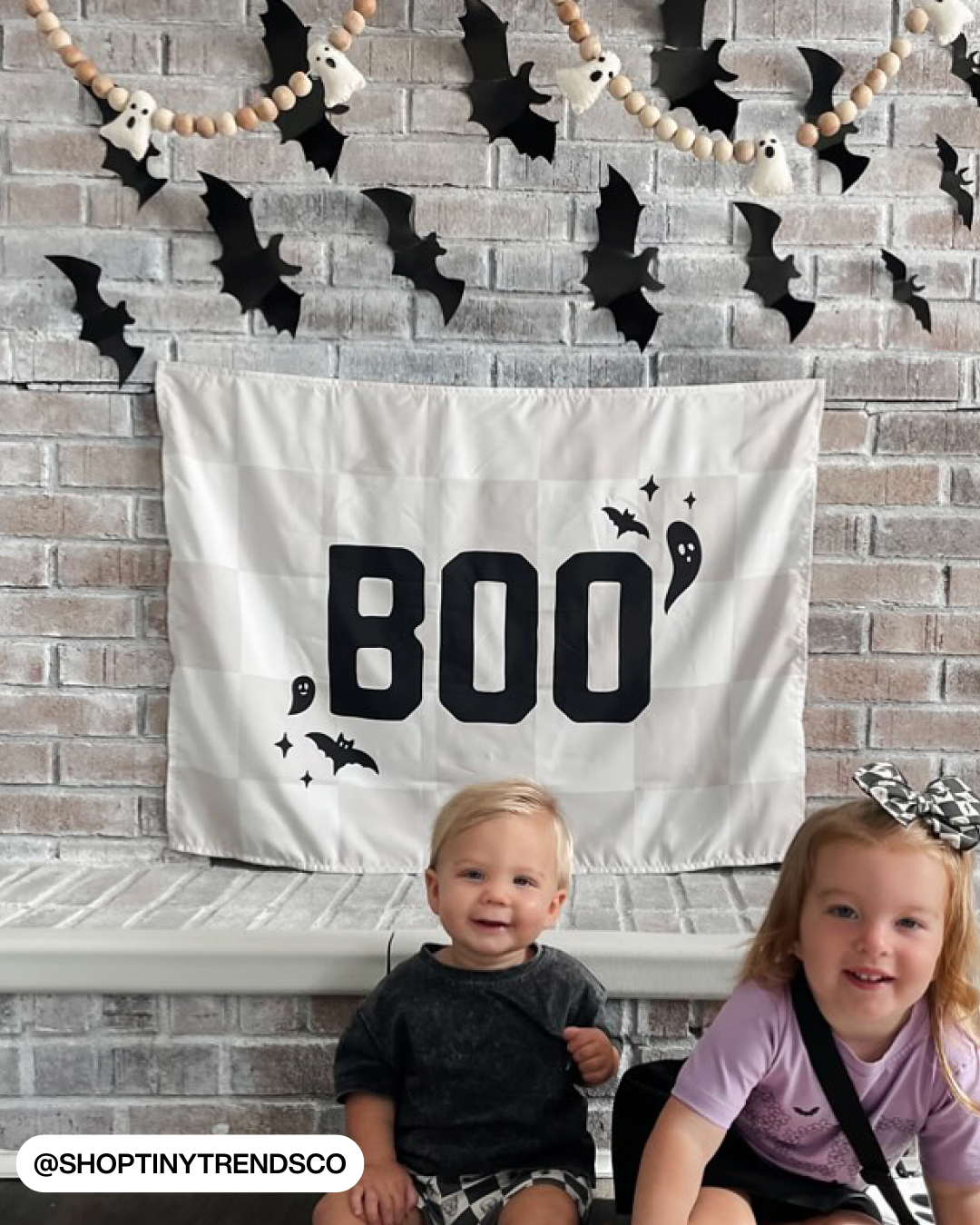 Checkered Boo Banner