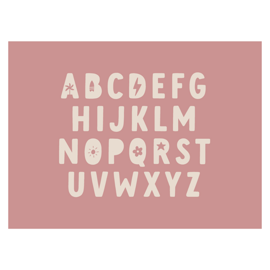 Alphabet ABC Banner (Pink)