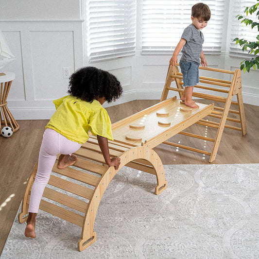 Hazel - Pikler Triangle Ladder & Rocker Set by Avenlur