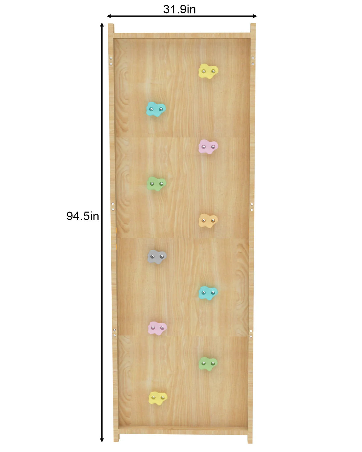 Add-On Rock Wall Panel for 95" Modular Walnut Swedish Ladder by Avenlur