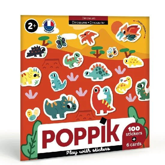 (DAMAGED BOX) My First Sticker Cards Dinosaurs - by POPPIK