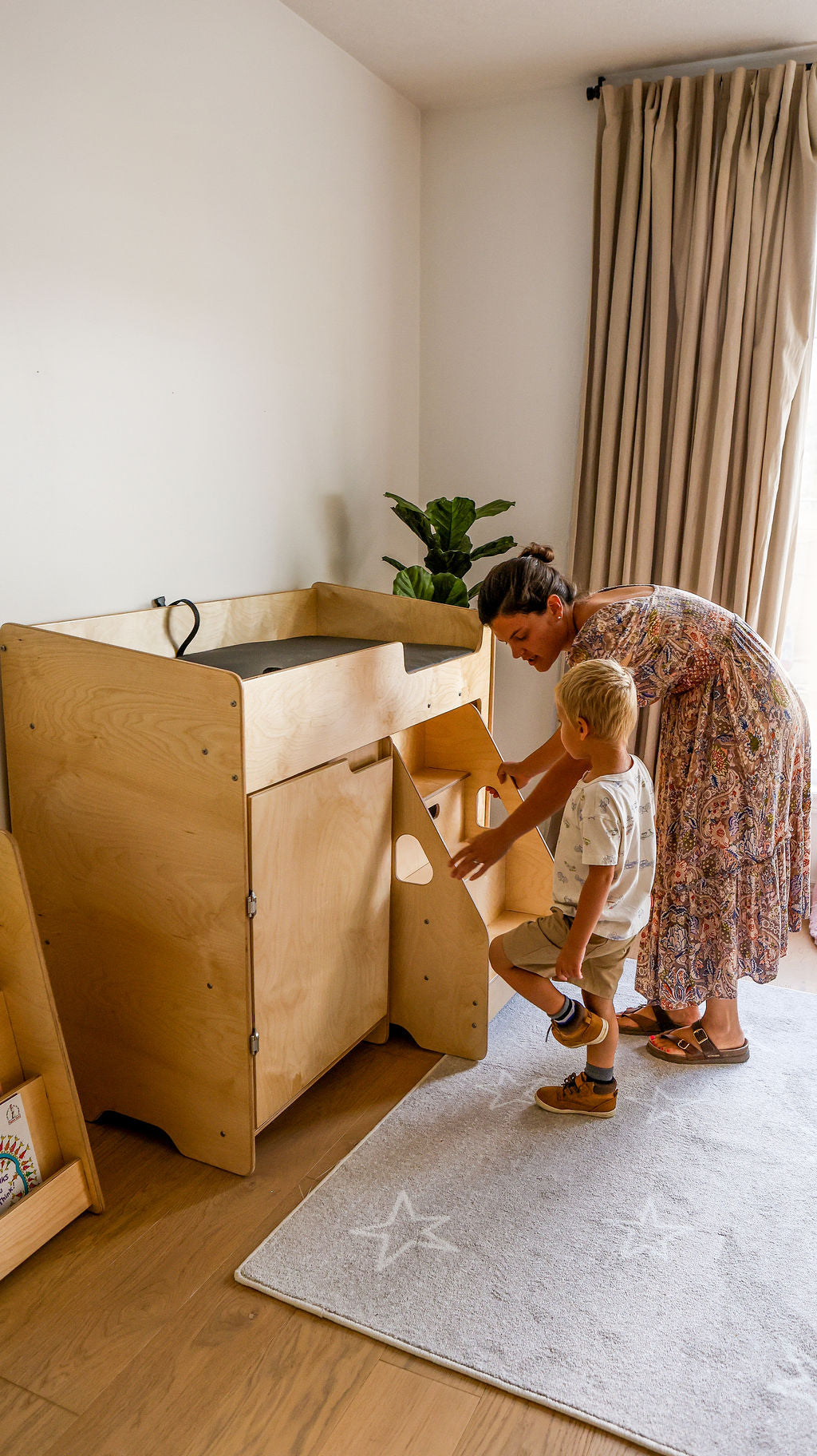 Changing Station with Stairs - by Fern Kids (Made in Canada)