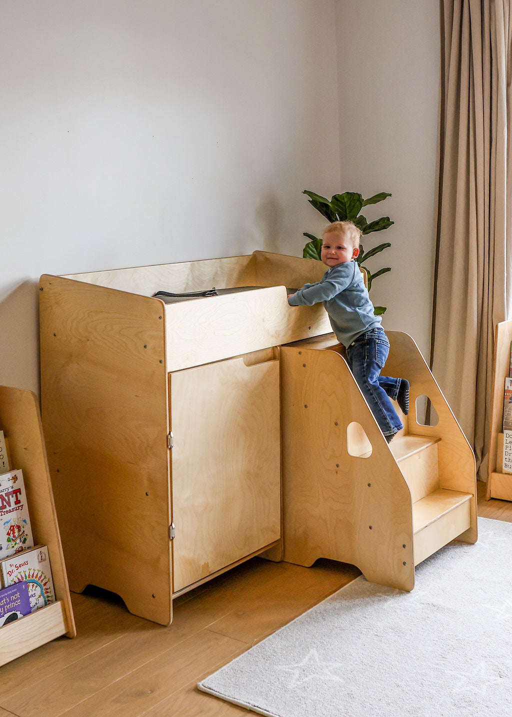Changing Station with Stairs - by Fern Kids (Made in Canada)