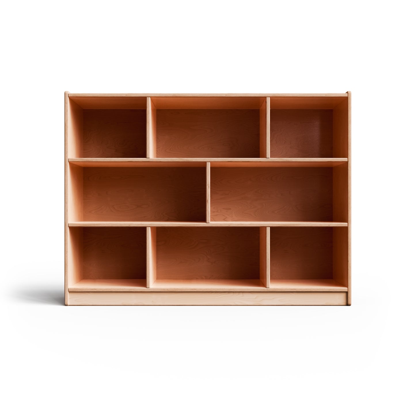 MontShelf Birch Backed Two Shelves with Vertical Divider - by Fern Kids (Made in Canada)