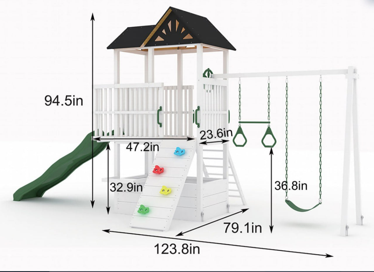 Artisan - Ensemble de balançoires d'extérieur modernes pour jardin par Avenlur