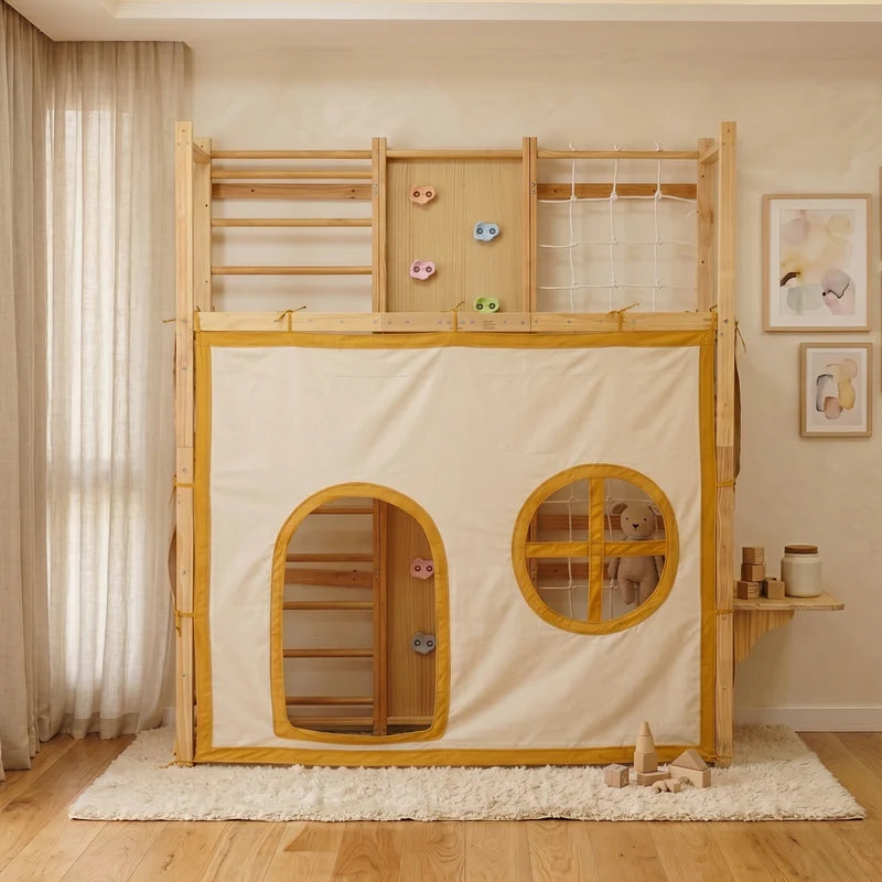 Walnut Play Tent Add-On (94.5” Standard Compatible) by Avenlur