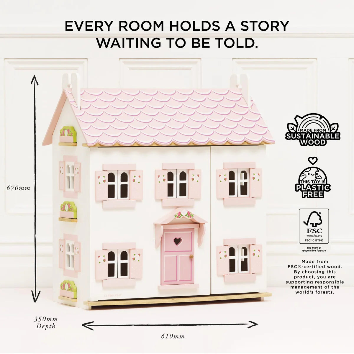 Sophie's Wooden Dolls House - by Le Toy Van