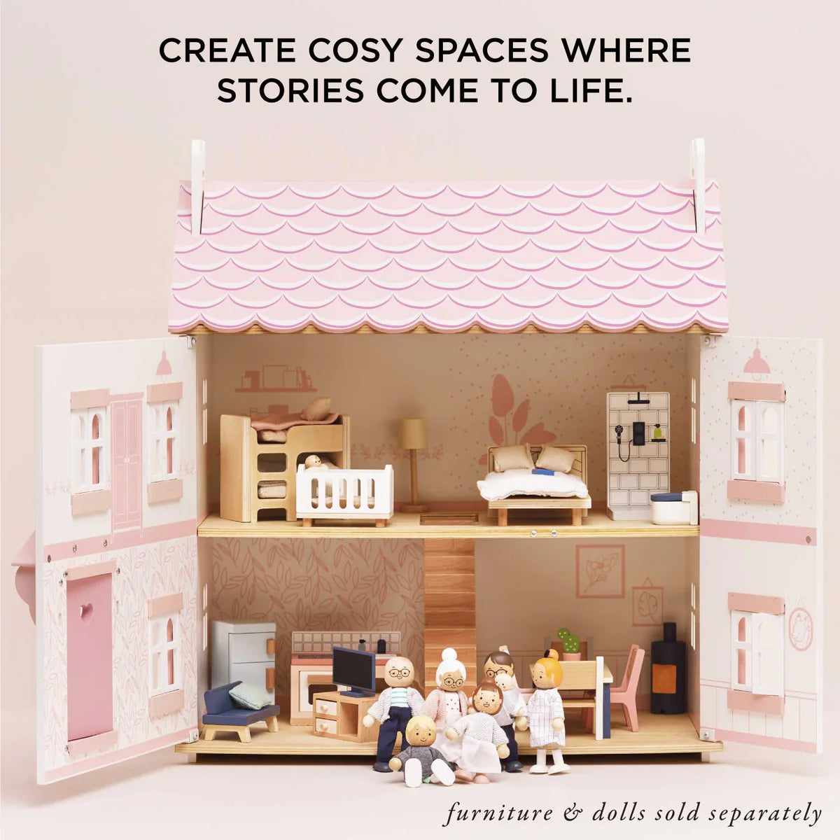 Mayberry Manor Wooden Dolls House - by Le Toy Van