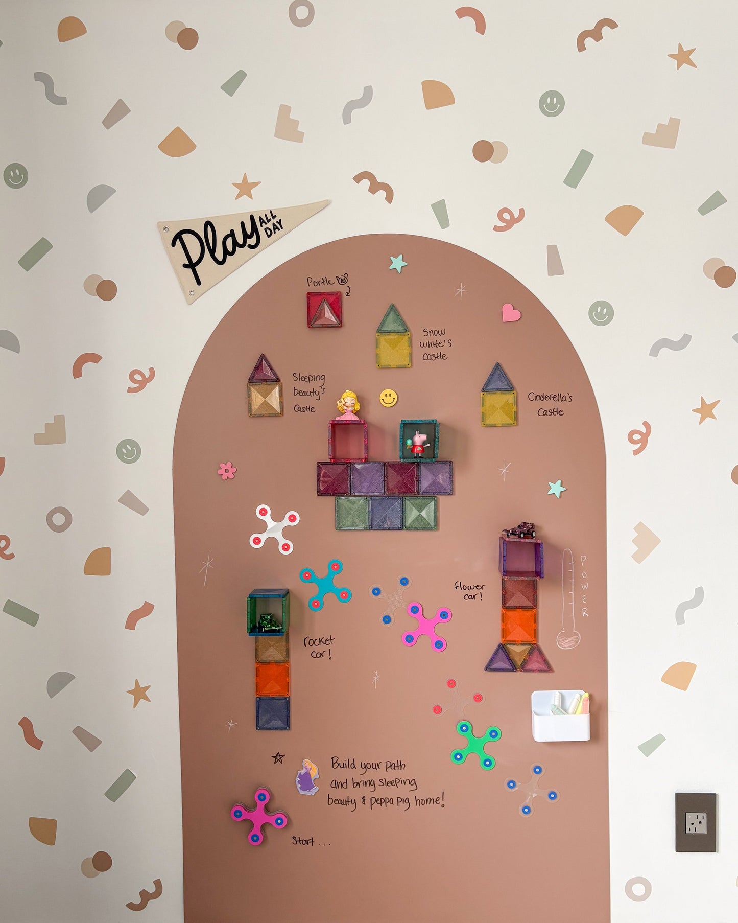 Peel & Stick Fabric Wall Stickers - Abstract Shapes (Earthy)