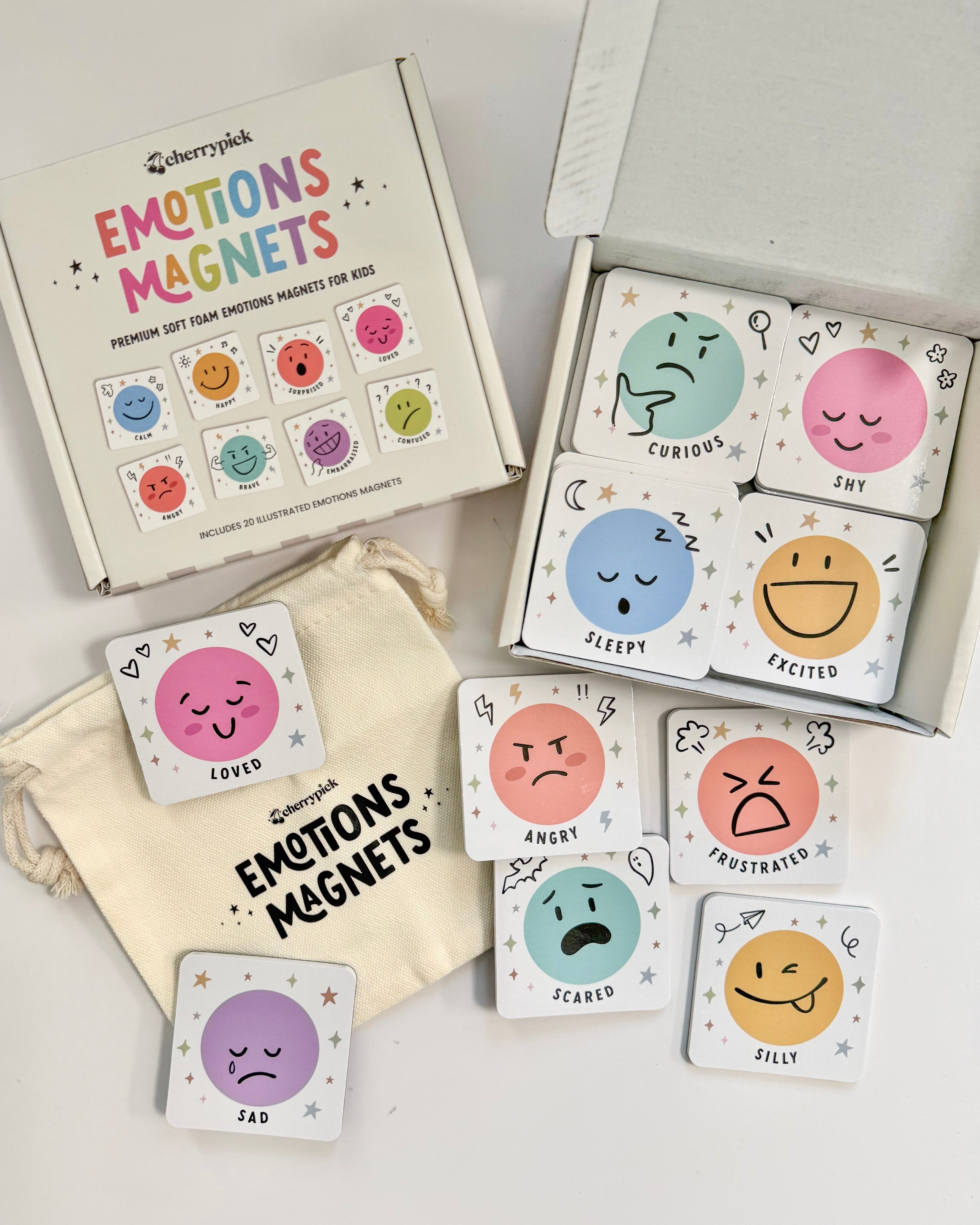 Emotions Magnets - Soft Foam Magnets (20pc set) – Wood Wood Toys