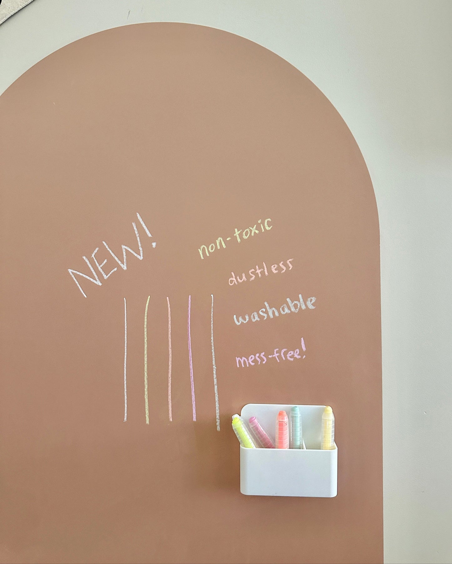 Dustless Chalk Crayons + Magnetic Holder Bundle for Magic Playwall