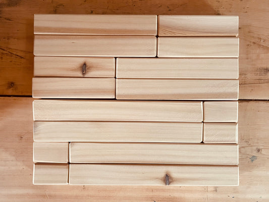 16 Piece Cedar Blocks - Outdoor Blocks Made in Canada