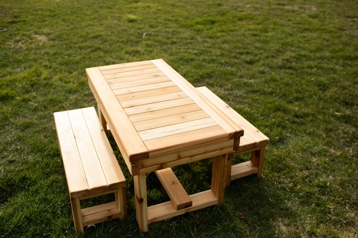 Indoor/Outdoor Harvest Table with Bench