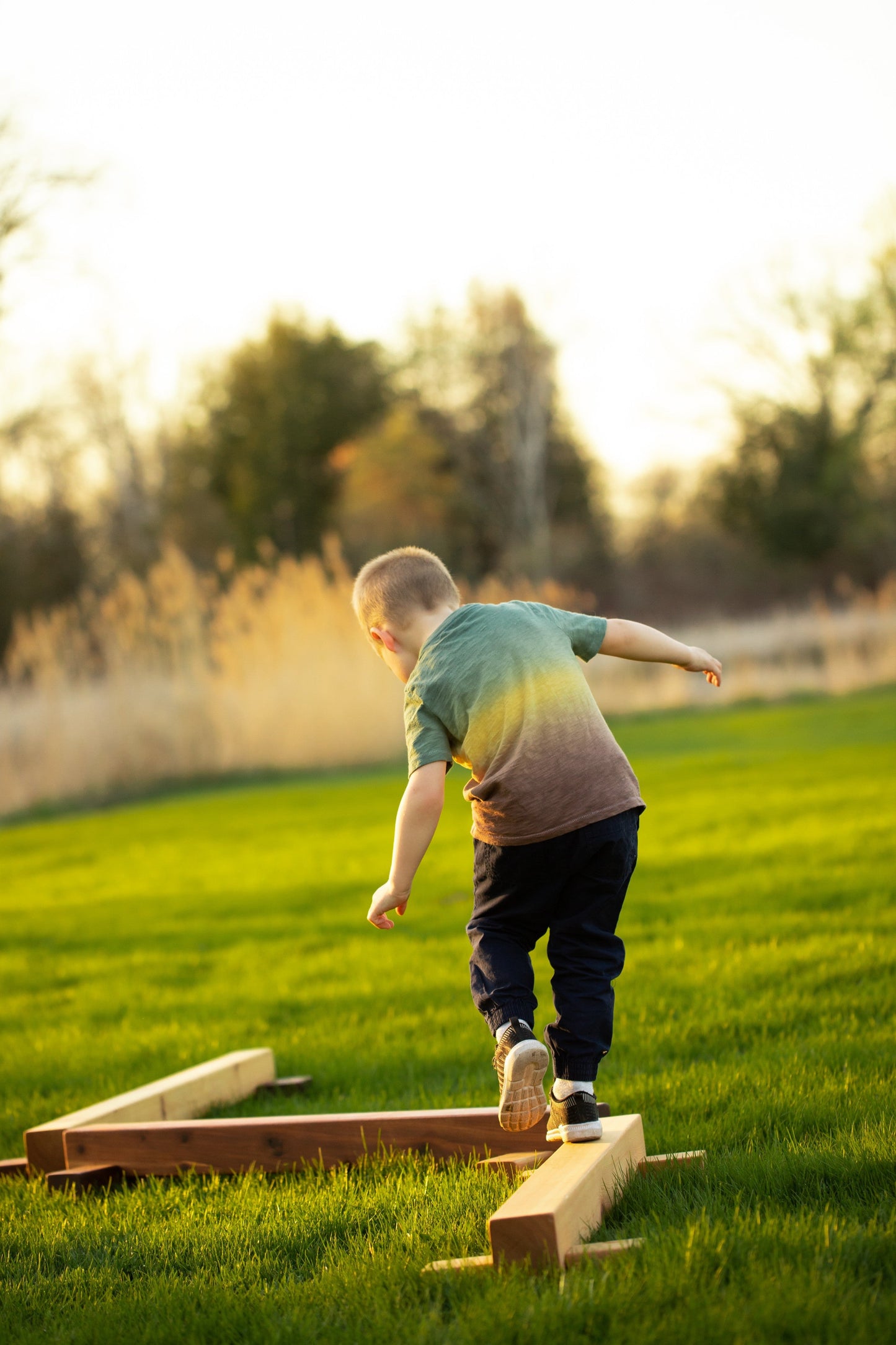 Outdoor Balance Beams and Stepping Stones