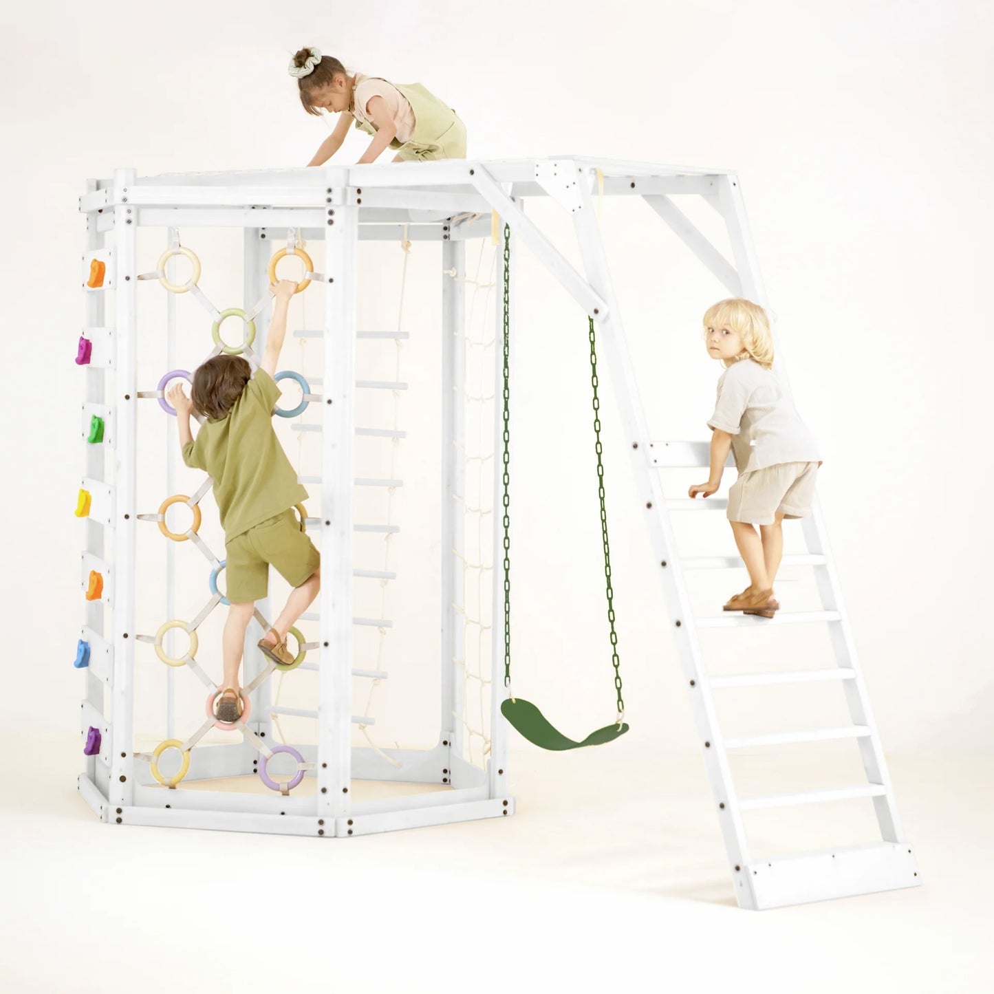 Hawthorn XL – White - Octagon Outdoor Jungle Gym by Avenlur