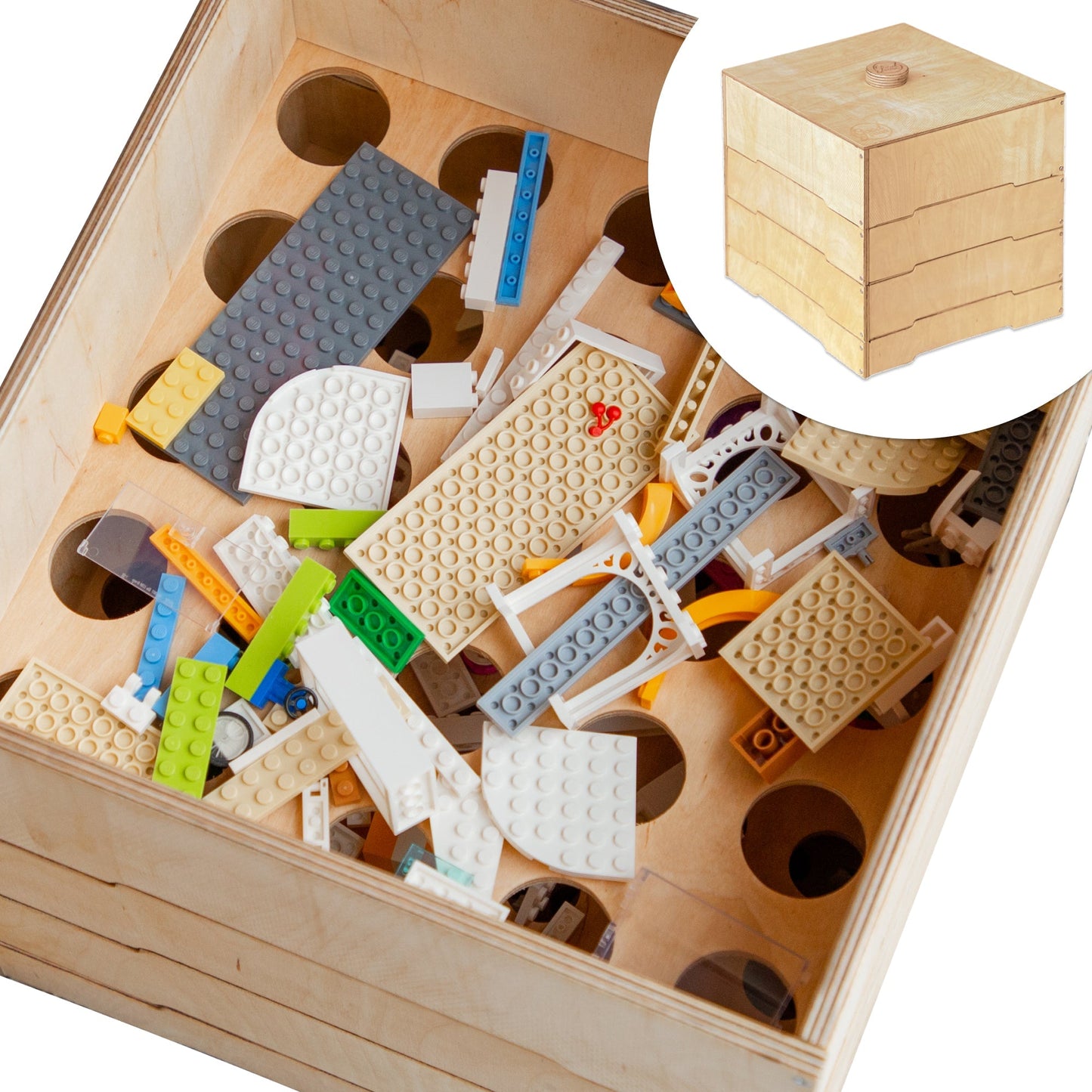 Wooden storage/sorter for LEGO Blocks