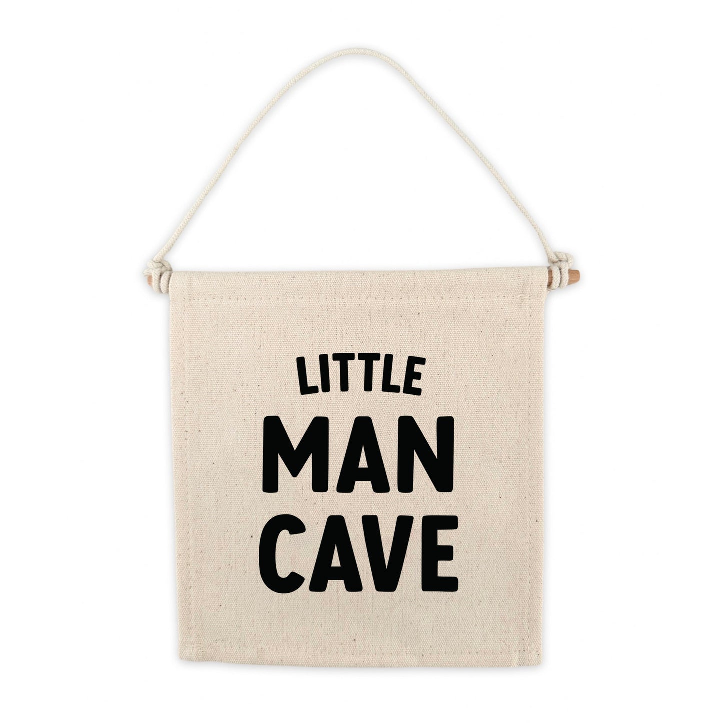 Little Man Cave Canvas Hang Sign