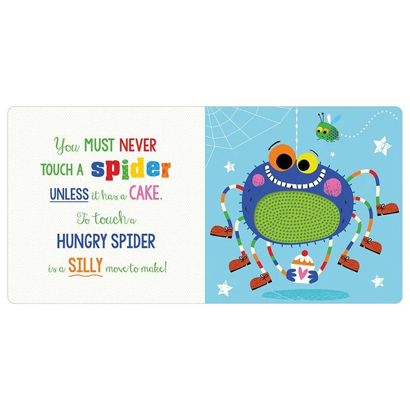 (COSMETIC DEFECT) Never Touch a Spider Board Book - Make Believe Ideas