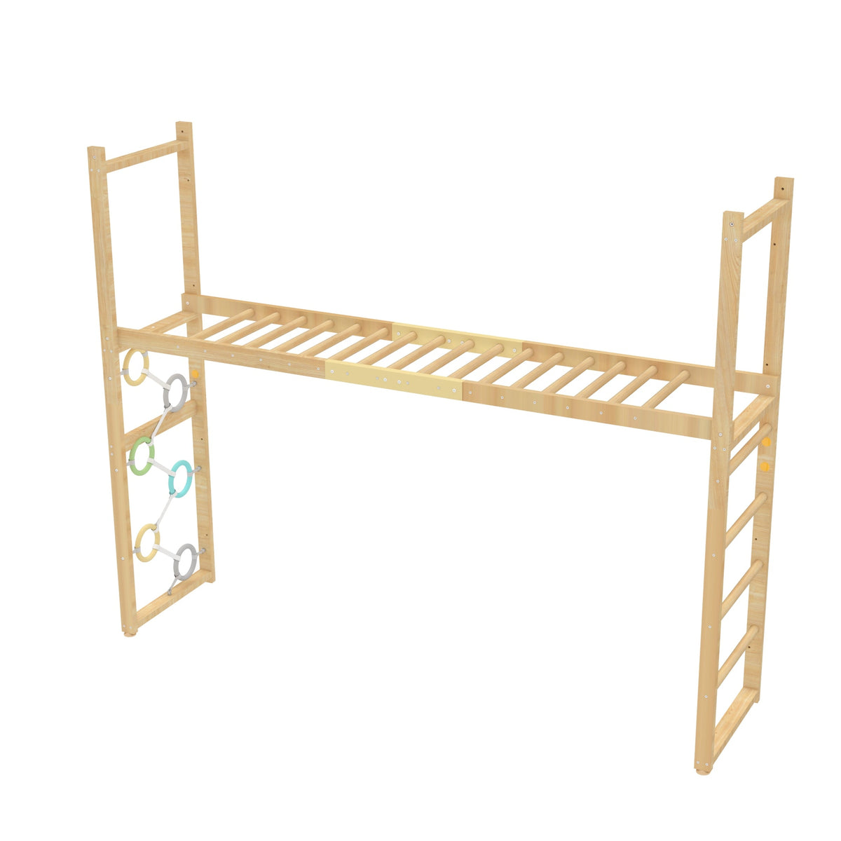 Monkey Bar Attachment – For 95 Inch MODULAR Walnut Swedish Ladder by Avenlur