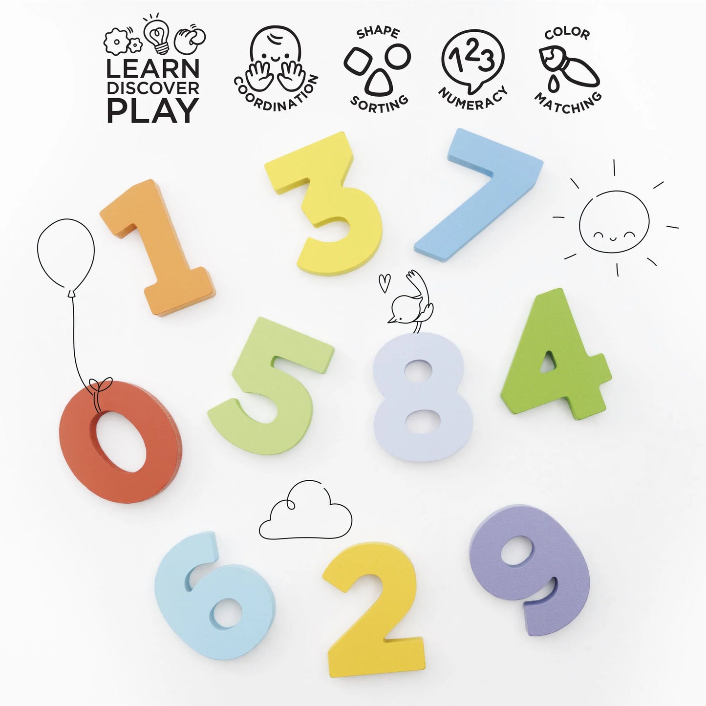 Counting Wooden Numbers Shape Sorter - Le Toy Van