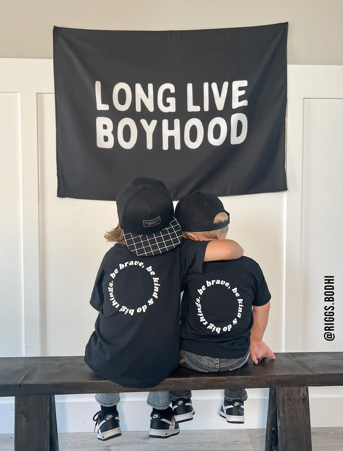 Long Live Boyhood Banner (Black)