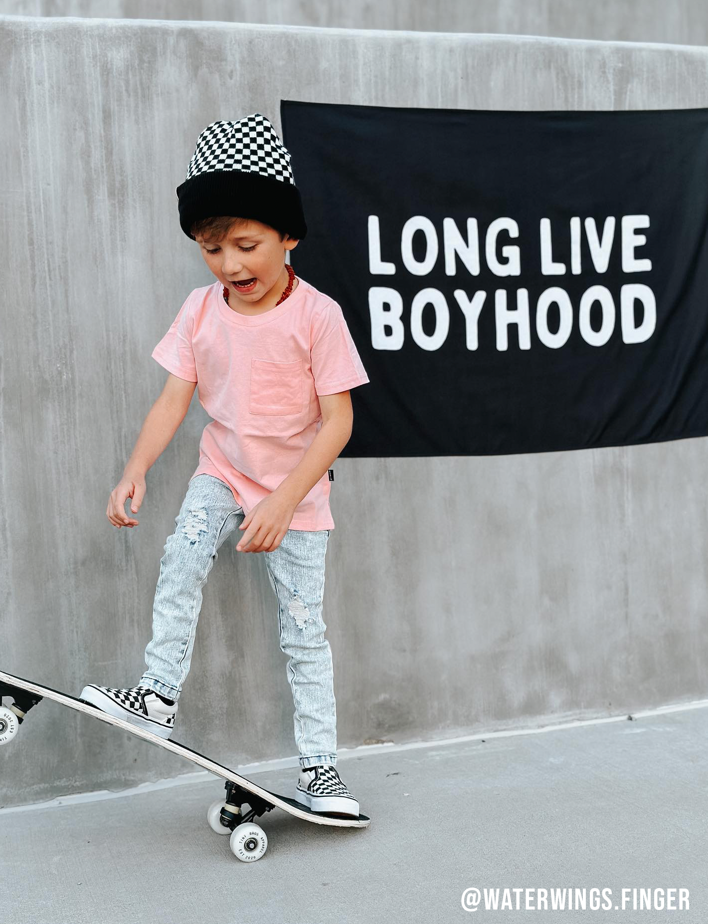 Long Live Boyhood Banner (Black)