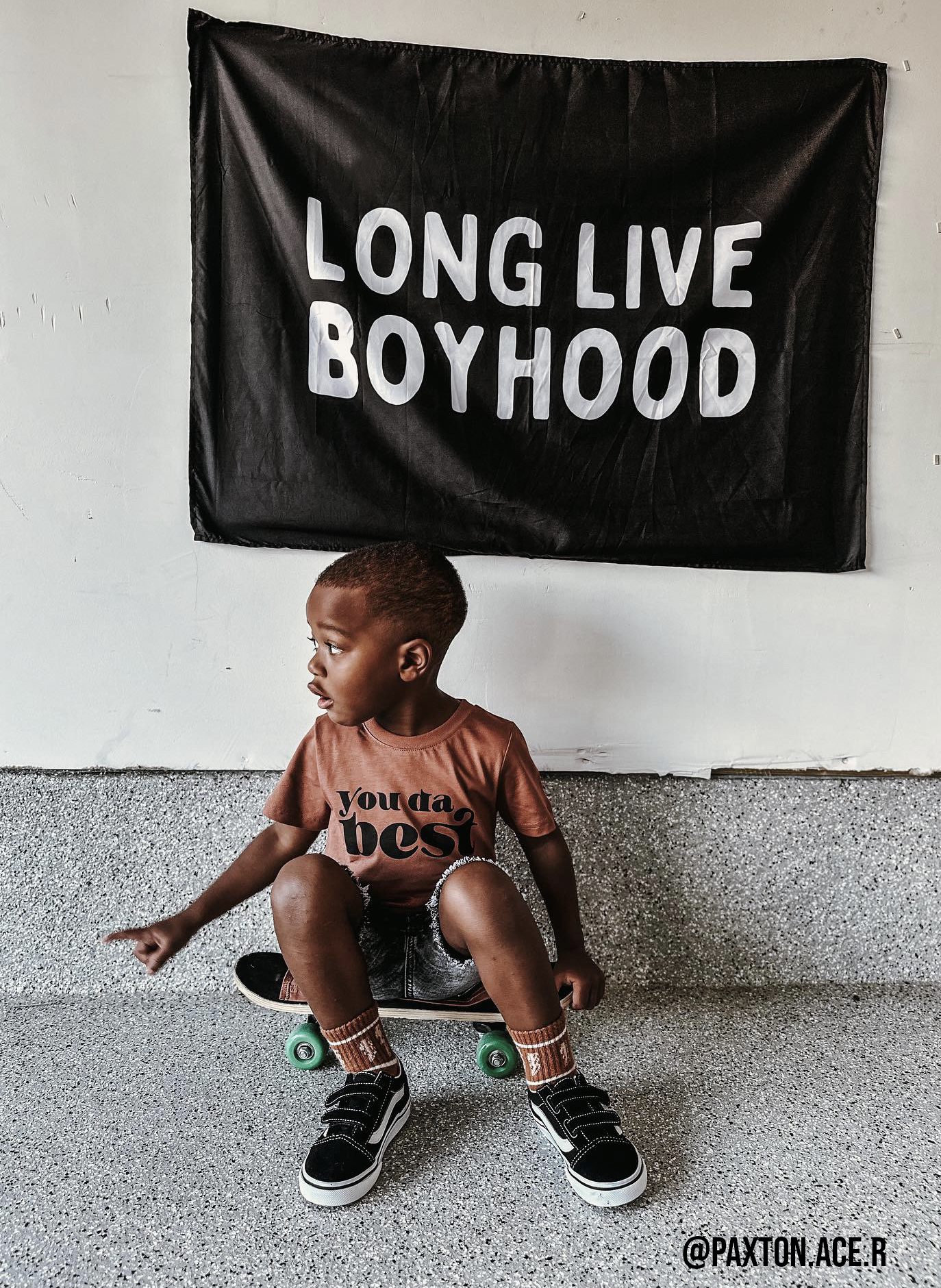 Long Live Boyhood Banner (Black)