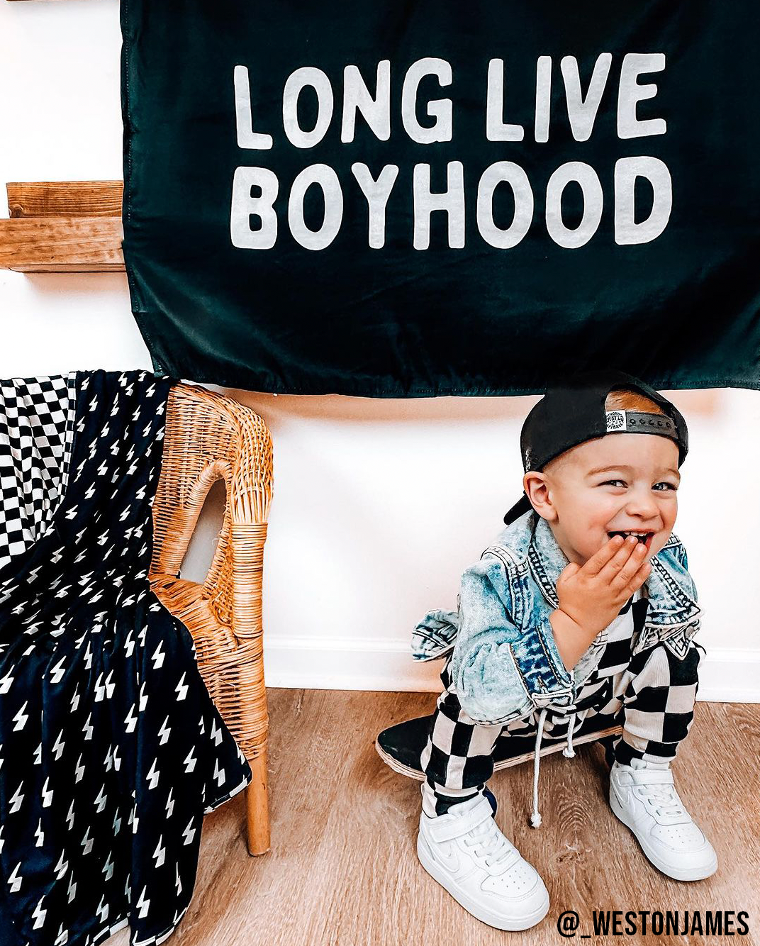 Long Live Boyhood Banner (Black)