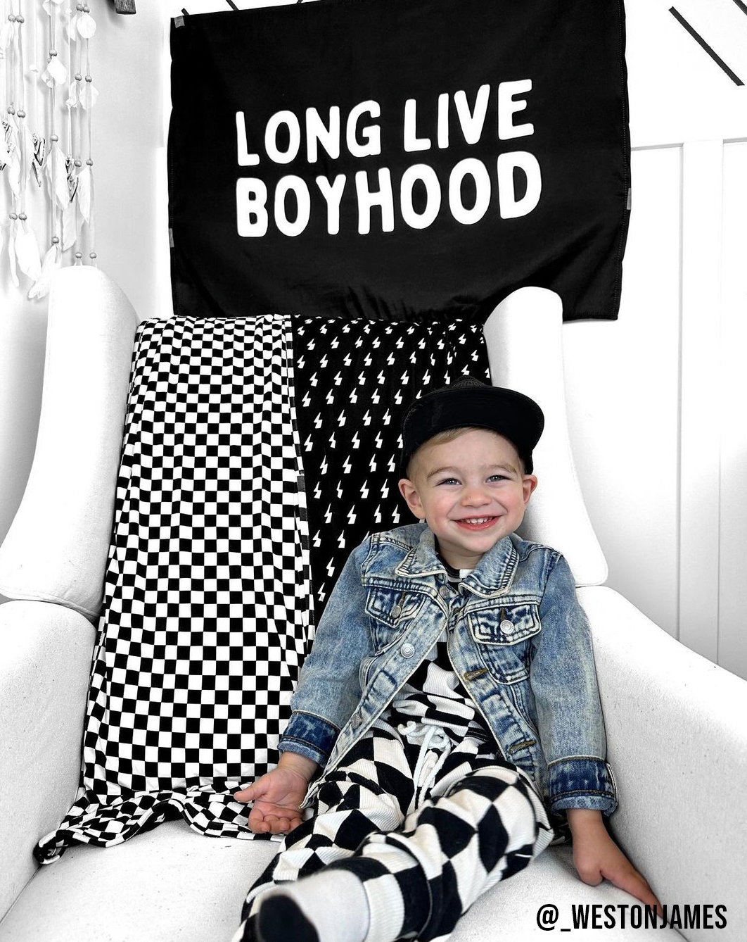 Long Live Boyhood Banner (Black)