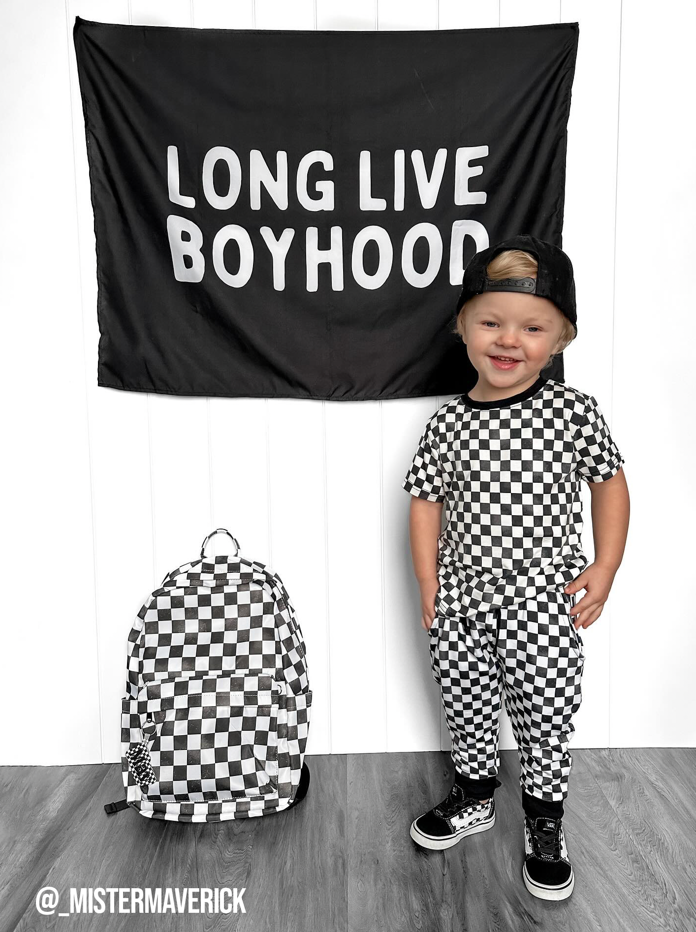 Long Live Boyhood Banner (Black)