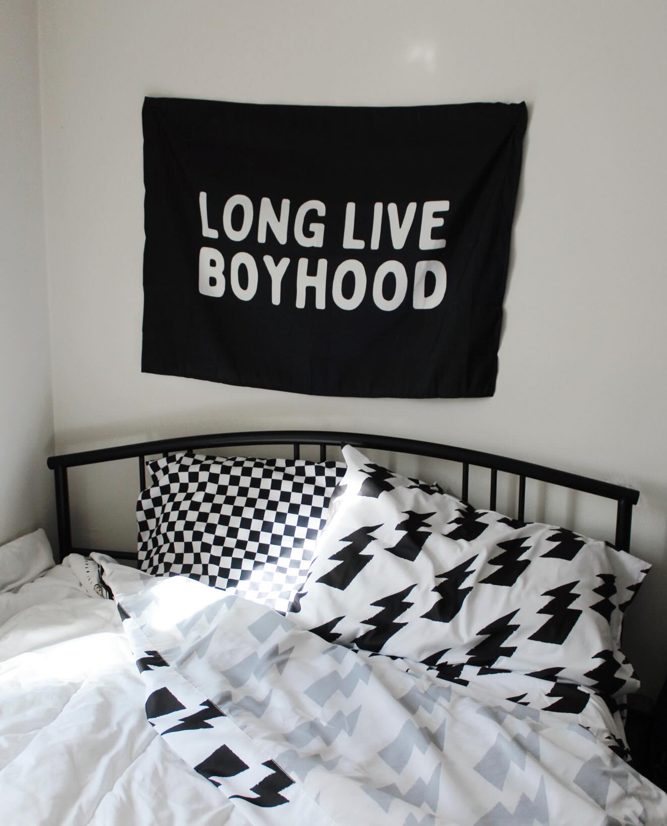 Long Live Boyhood Banner (Black)