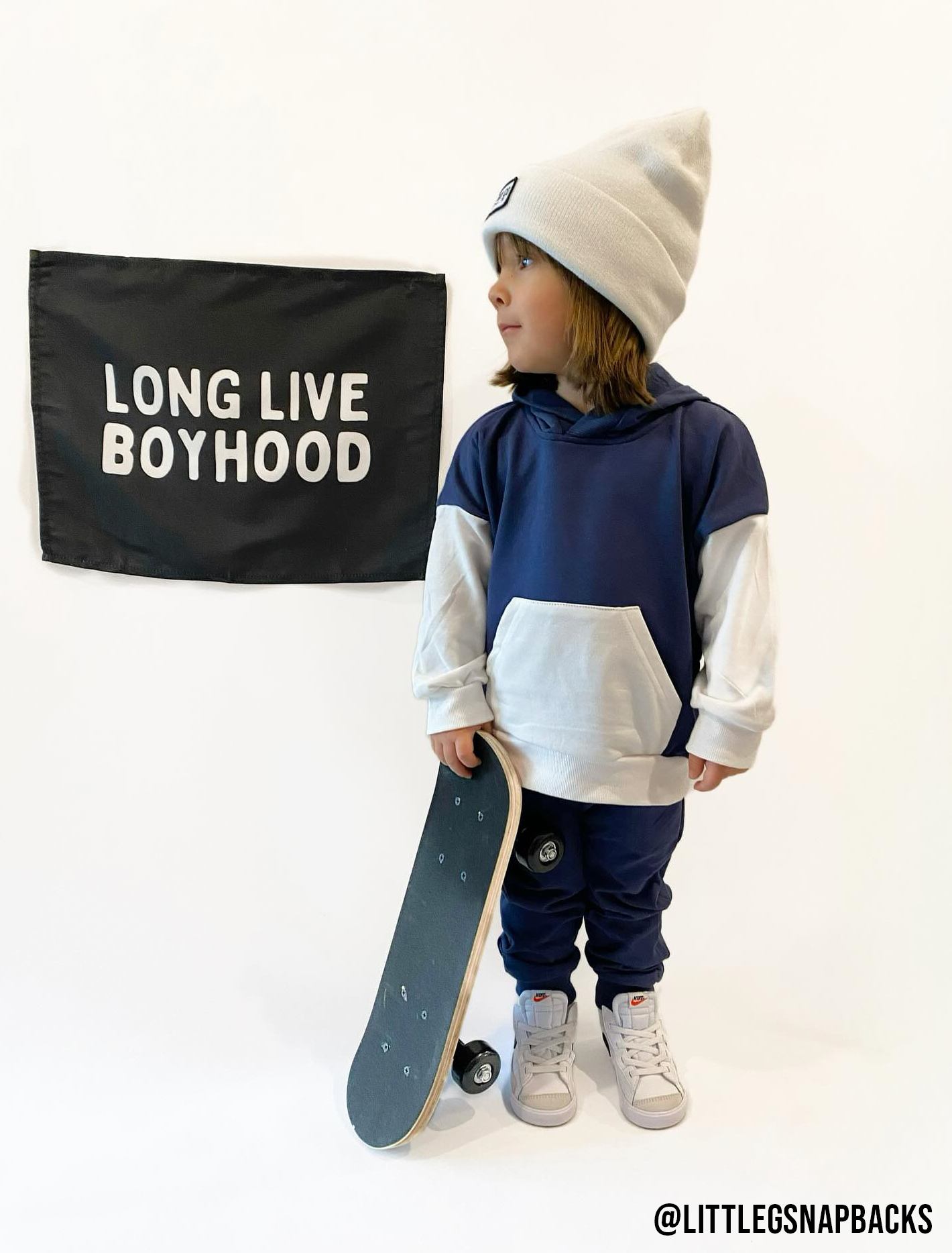 Long Live Boyhood Banner (Black)