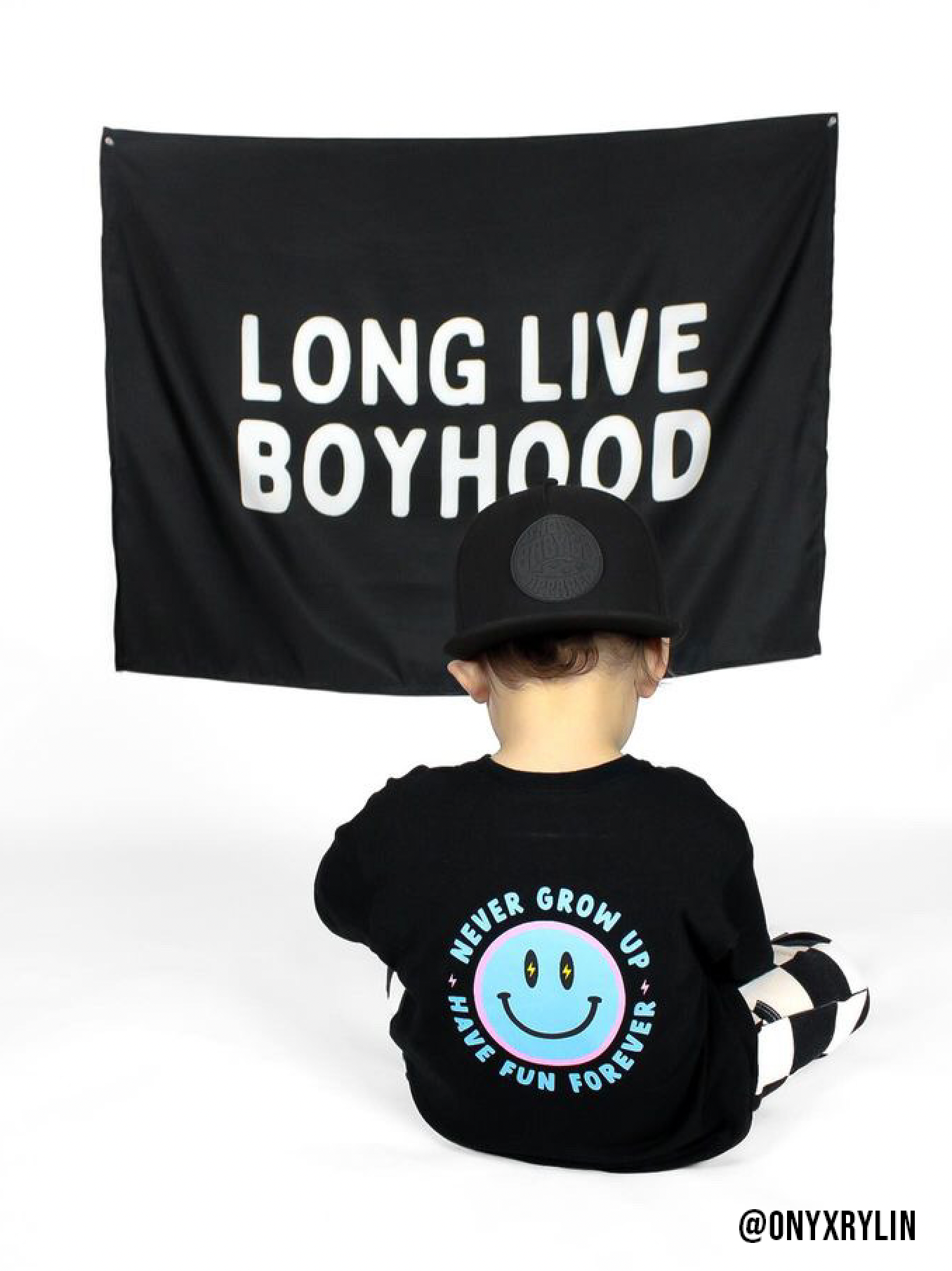 Long Live Boyhood Banner (Black)