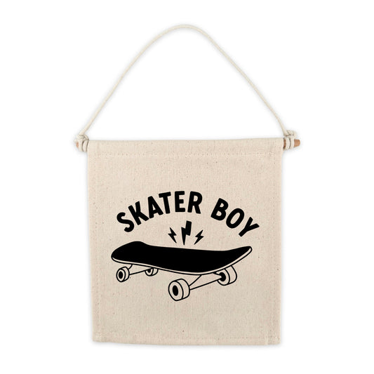 Skater Boy (Natural) Canvas Hang Sign