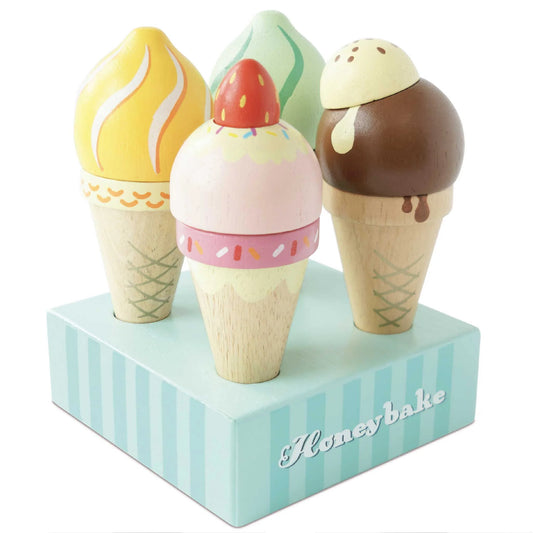 Wooden Ice Cream Cones Set - Wooden Toy Food by Le Toy Van (Copy)