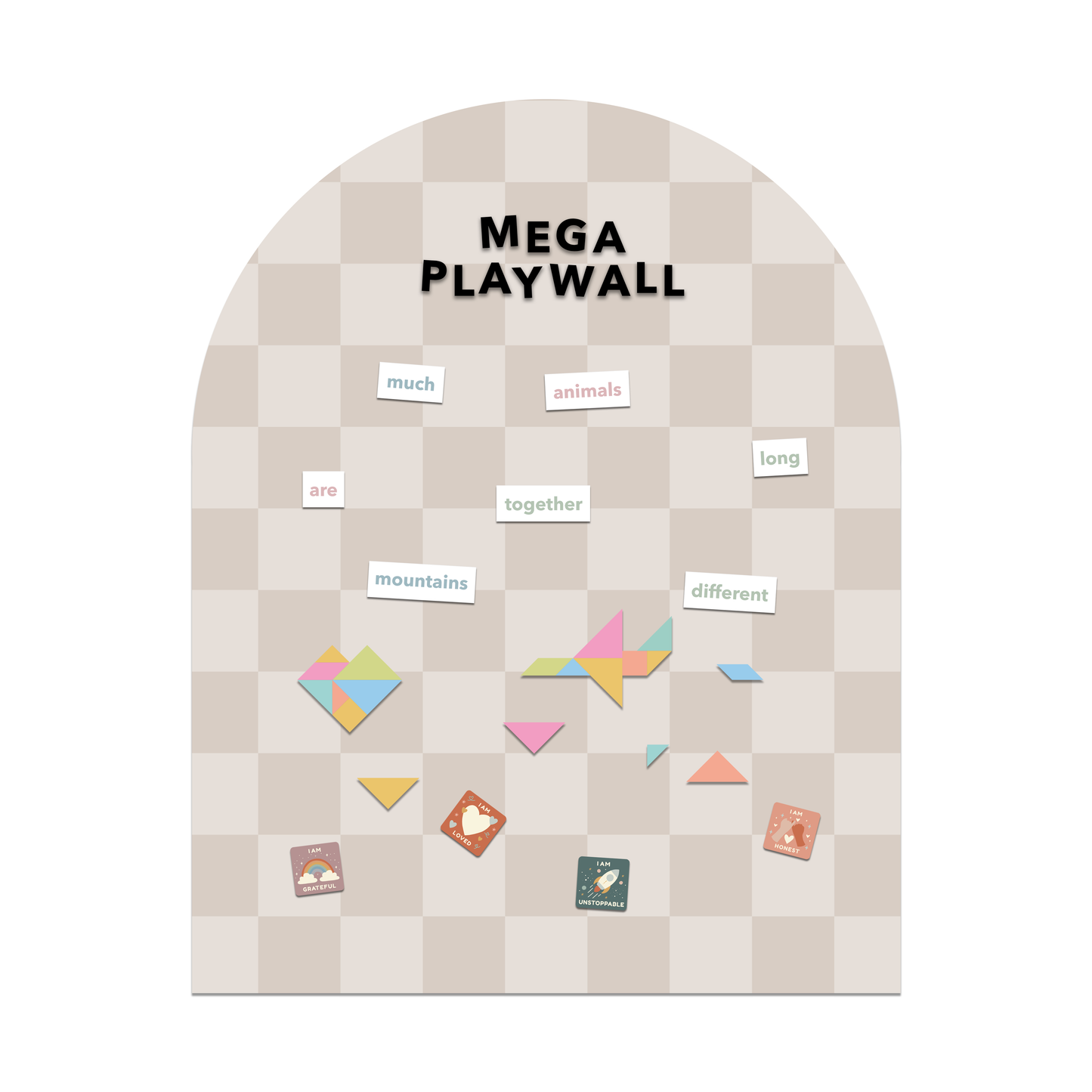 MEGA Magic Playwall - Arch Magnetic Wall Decal for Kids