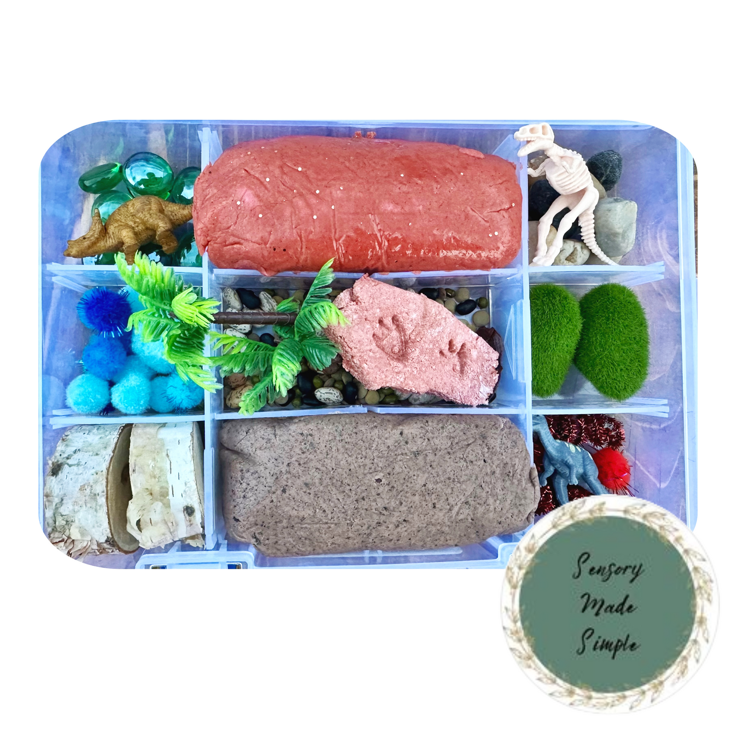 Kit de pâte à modeler dinosaure par Sensory Made Simple