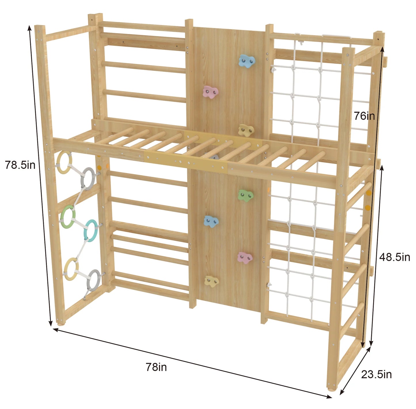 Monkey Bar Attachment – For Walnut Swedish Ladder by Avenlur