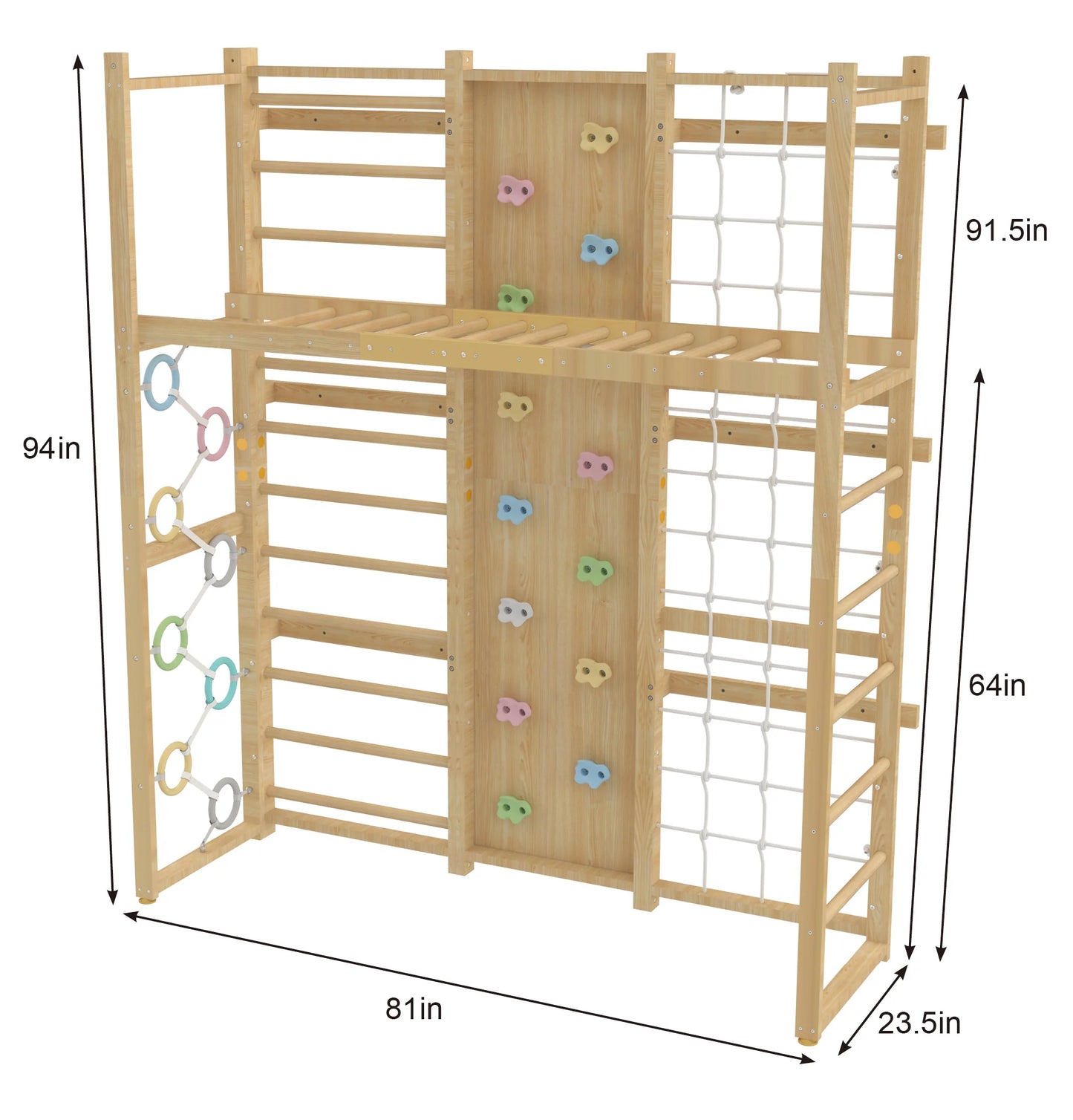 Monkey Bar Attachment – For Walnut Swedish Ladder by Avenlur