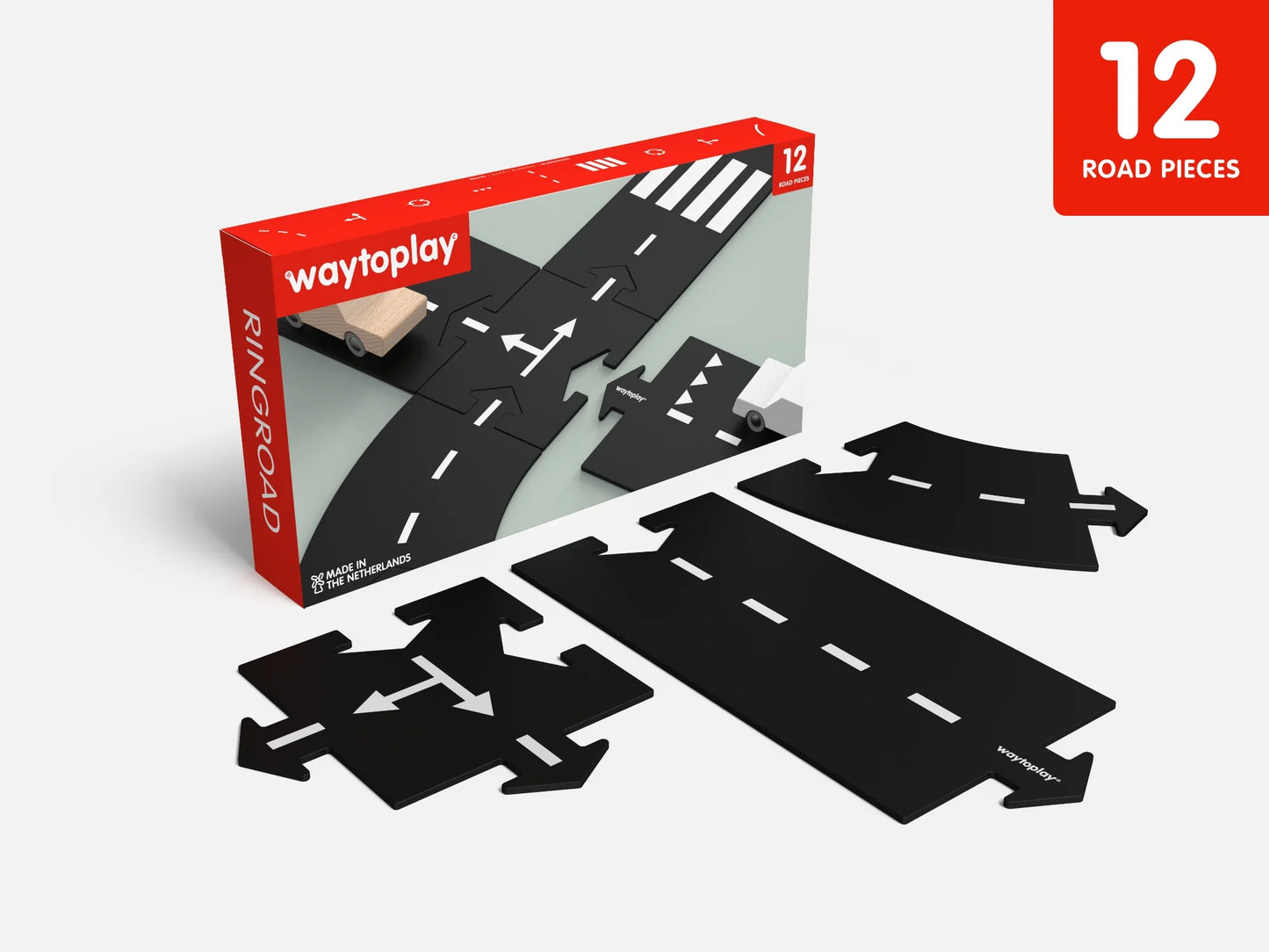 Waytoplay Flexible Roads - Ringroad Set (12 pieces)