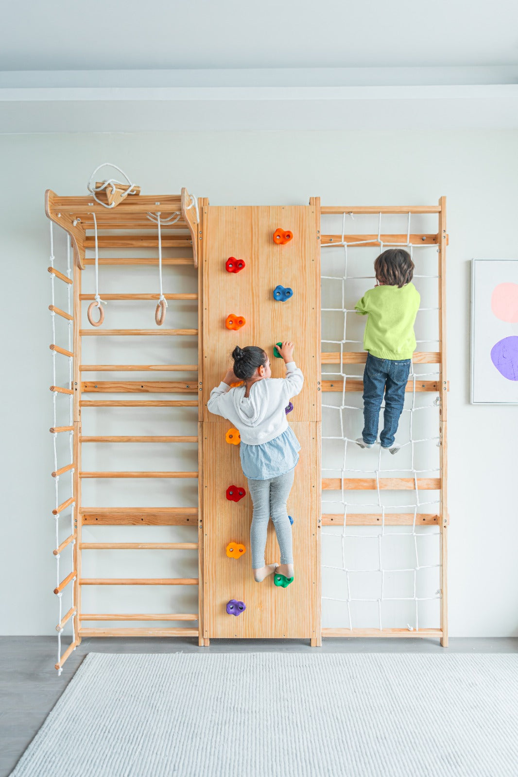 Walnut - Échelle suédoise 9 en 1 pour salle de sport et escalade par Avenlur